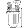 Afriso - Filtr olejowy jednorurowy z powrotem R 500 Si, z wkładem plastikowym, 210 l/h [20281]