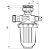 Afriso - Filtr olejowy jednorurowy z powrotem R 500 Si, z wkładem plastikowym, 210 l/h [20281]