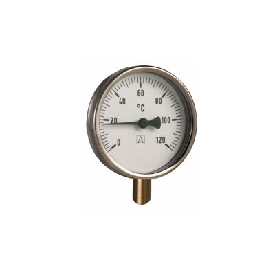 Afriso - Termometr bimetaliczny BiTh 63, fi63 mm, 0÷120°C, L 63 mm, G1/2", rad, kl. 2 [64048]
