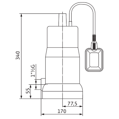 Wilo - pompa zatapialna do wody brudnej Initial DRAIN 10-7 [4168021]