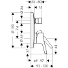 Hansgrohe - Jednouchwytowa bateria wannowa, montaż podtynkowy, element zewnętrzny Talis S [72405000]