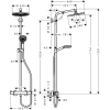 Hansgrohe - Komplet prysznicowy Crometta S 240 1jet, EcoSmart 9 l/min [27268000]