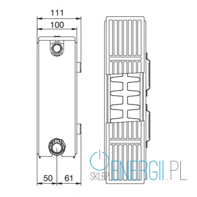 Stelrad - Reno Compact grzejnik renowacyjny boczny typ 22 rozmiar 95 x 50 cm [RC22/95/050]
