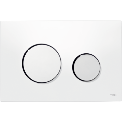 TECE - TECEloop - przycisk spłukujący do WC z tworzywa - biały, przyciski chrom połysk [9240627]