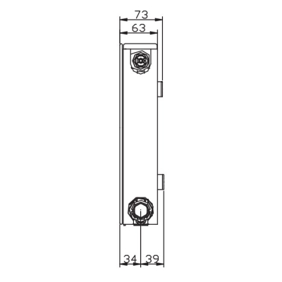 Stelrad - Planar dekoracyjny grzejnik płytowy dolnoozasilany typ 11 rozmiar 60 x 100 cm prawy [P11/60/100]