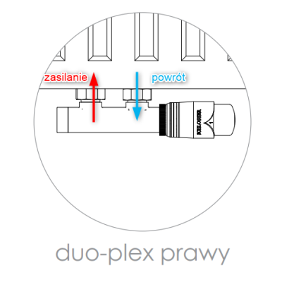 Schlosser - Zestaw duo-plex 3/4xM22x1,5 kątowy prawy biały + Nypel 2szt. 1/2 x 3/4 [602100001]